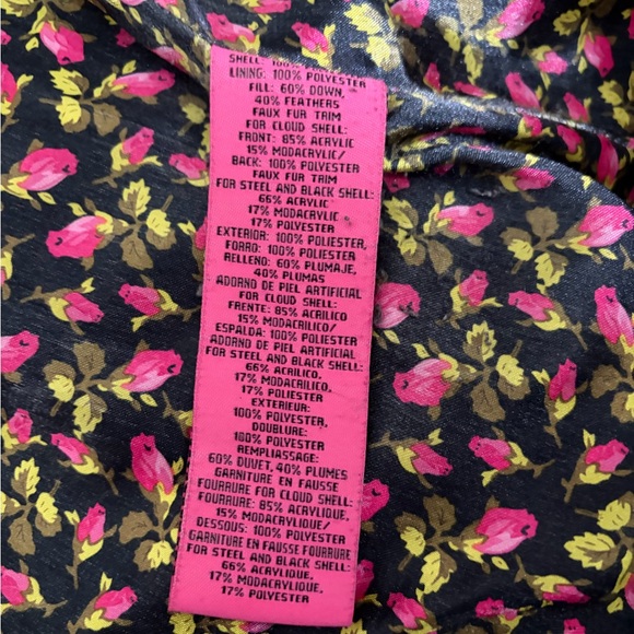 Betsey Johnson Charcoal Puffer Jacket with Faux Fur Hood - Picture 5 of 9